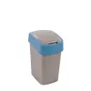 CURVER Deco Flip Bin 25L cubo de basura plata/azul