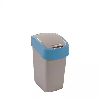 CURVER Deco Flip Bin 25L cubo de basura plata/azul