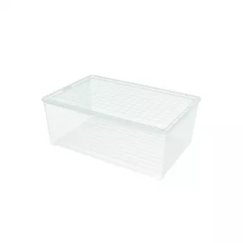 CURVER caja con tapa caja textil 45L 59,6x39,4x23cm transparente