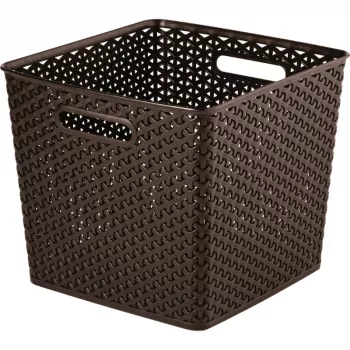 CURVER My Style cesta de almacenamiento cuadrada 25L marrón oscuro 32,5x32,5x28cm