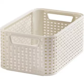 CURVER Style S caja de almacenamiento 28,5 x 19,4 x 13 cm crema efecto ratán