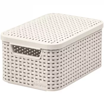 CURVER Style S caja de almacenamiento con tapa 29,1x19,8x14,2 cm crema
