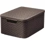 CURVER Style M caja de almacenamiento con tapa 39,3x29,3x18,7 cm marrón oscuro