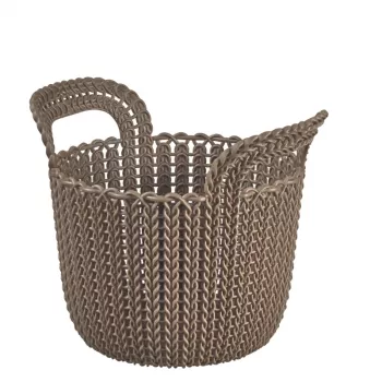 CURVER cesta Knit XS redonda 3L 23x19x19 cm marrón