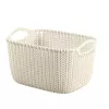 CURVER Knit Collection cesta de almacenamiento rectangular S 8L blanco 30x22x17 cm