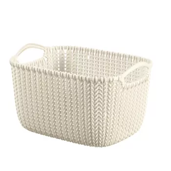 CURVER Knit Collection cesta de almacenamiento rectangular S 8L blanco 30x22x17 cm