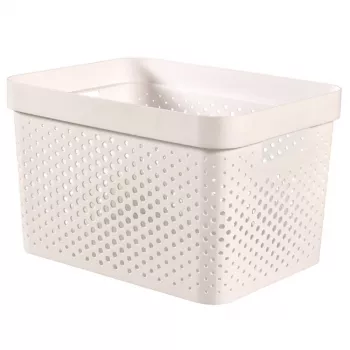 Curver caja Infinity Recycled 17L 36x27x22cm blanco
