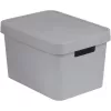 Curver Infinity Recycled 17L caja de almacenamiento con tapa, gris, 36x27x22 cm
