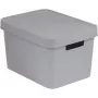 Curver Infinity Recycled 17L caja de almacenamiento con tapa, gris, 36x27x22 cm