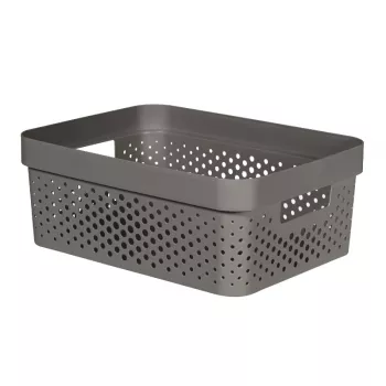 CURVER Infinity Recycled caja 11L 36x27x14cm gris oscuro