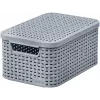 CURVER Style S caja de almacenamiento con tapa, gris claro, 29,1 x 19,8 x 14,2 cm, 8,2 L, plegable, apilable