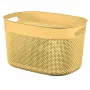 CURVER Filo L cesta de almacenamiento 18L amarillo 38x28x22cm efecto ratán trenzado