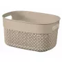 CURVER Filo S cesta de almacenamiento 6L, tejida, beige, rectangular, apilable, con asas
