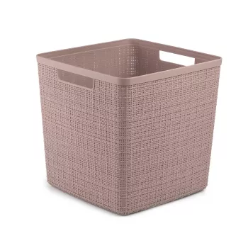 CURVER cesta Jute cuadrada 17L 28x28x27cm rosa