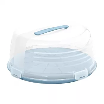 CURVER transportín redondo para tartas Ø34,7x15,6cm azul