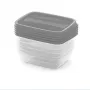 CURVER Vedo set de recipientes de almacenamiento 5x0,5L transparente gris