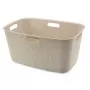 CURVER Softex cesta de la ropa 45L en blanco tiza, recipiente rectangular soft-touch con asas integradas, 57 x 37 x 27 cm