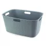 CURVER Softex cesta de la ropa rectangular 45L con asas integradas, petróleo, 57x37x27 cm