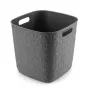 CURVER Softex cesta de almacenamiento cuadrada 15L gris oscuro