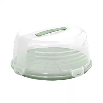 CURVER transportín redondo para tartas Ø34,7x15,6 cm verde