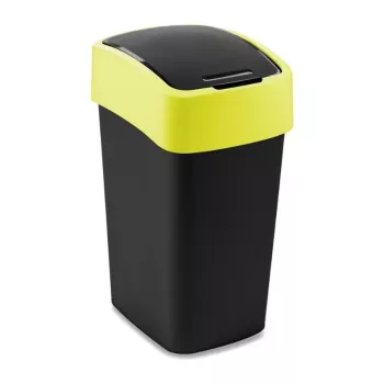 CURVER Flip Bin 25L papelera negro/amarillo