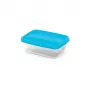 CURVER set de recipientes de almacenamiento rectangulares 2x1,75L Vedo transparente turquesa