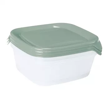 CURVER Fresh&Go set de fiambreras cuadradas 3 x 0,8 L verde