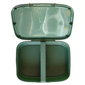 CURVER Snap Box recipiente rectangular de almacenamiento con separador 1,8L verde