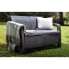KETER Conjunto de muebles de jardín Corfu gris - sofá 4 plazas, 2 sillones, mesa de centro