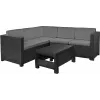 KETER Conjunto de muebles de jardín Provence con mesa gris