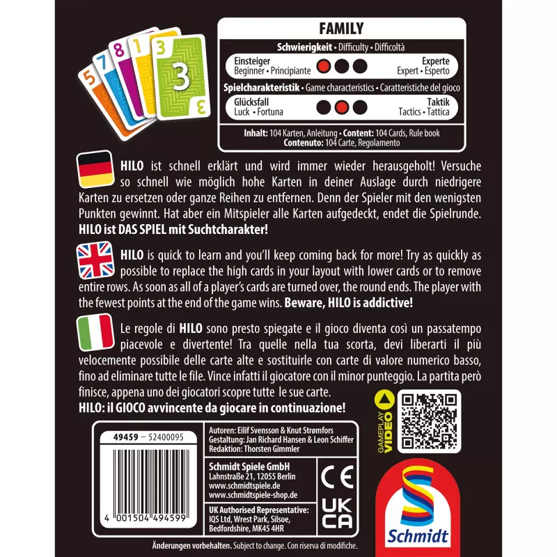 Schmidt Spiele HILo caja metálica