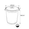 keeeper Hugo Mega cubo de basura 70L, Ø55 x 60,5 cm, verde oscuro