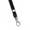 DURABLE Lanyard textil rPET con mosquetón, negro, pack de 10