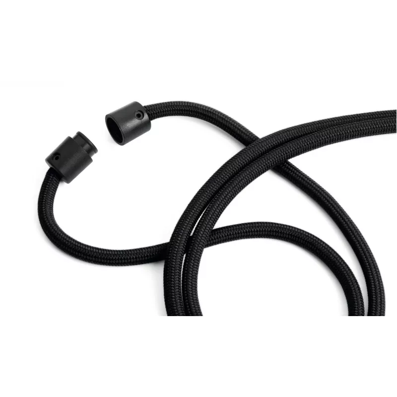 DURABLE Lanyard textil rPET con mosquetón, negro, pack de 10