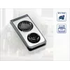 LEIFHEIT Cortador de huevos Combi ProLine 2 en 1 cortador y cuarteador, hilos de acero inoxidable, base antideslizante, blanco/gris