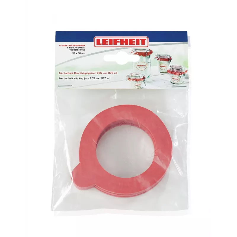 Juntas de goma de repuesto LEIFHEIT 6 uds. 52x80 mm para tarros de conserva 255/370 ml