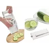 Cortador universal LEIFHEIT con 5 cuchillas – Utensilio de cocina multifunción para hierbas, verduras, masa y más, blanco/verde