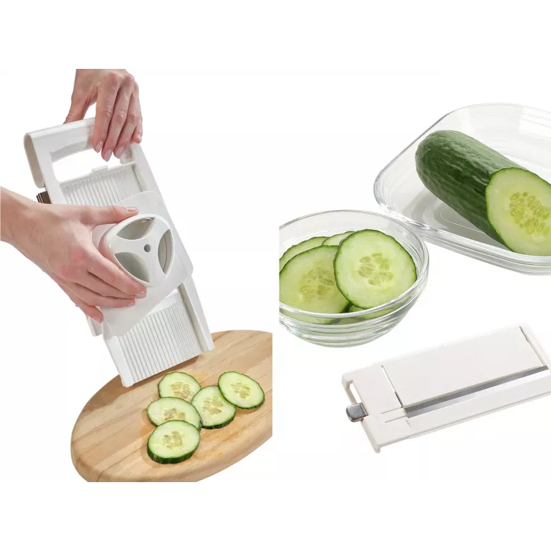 Cortador universal LEIFHEIT con 5 cuchillas – Utensilio de cocina multifunción para hierbas, verduras, masa y más, blanco/verde