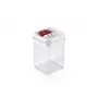 Recipiente de conservación Fresh&Easy LEIFHEIT 800 ml, hermético, apilable, sin BPA, transparente con tapa blanca/verde