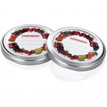 Tapas para tarros de conserva LEIFHEIT 10 uds. Ø6,6 cm para tarros con borde redondo Ø5,7 cm – Tapas herméticas de plástico blancas