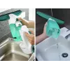 Aspirador de ventanas Dry&Clean LEIFHEIT con mango Click System de 43 cm, aspirador de ventanas eléctrico, blanco/turquesa