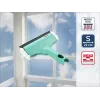 Limpiador de ventanas y marcos 3en1 Mini micro duo LEIFHEIT - cabezal de microfibra de 20 cm con escurridor integrado, compatible con Click System