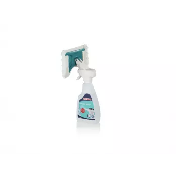 Limpiacristales concentrado LEIFHEIT con detergente, 500 ml, fórmula sin rayas para ventanas, espejos, cristales, mamparas de ducha, baldosas, compatible con aspiradores de ventanas y limpieza manual