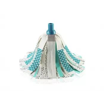 LEIFHEIT 3in1 Power Mop con tecnología Clean Twist Spin, mango telescópico, cubo de 20L, cabezal de microfibra, turquesa/blanco