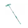 Escurridor de ventanas Classic LEIFHEIT con mango telescópico 100-155 cm, escurridor de 33 cm, sin rayas, verde/blanco