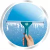 Escurridor de ventanas Classic LEIFHEIT con mango telescópico 100-155 cm, escurridor de 33 cm, sin rayas, verde/blanco