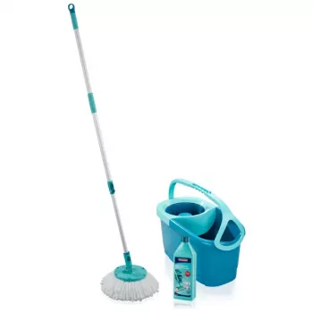 LEIFHEIT Set de limpieza de suelos Rotations-Disc-Mop Ergo con Power Cleaner 1L