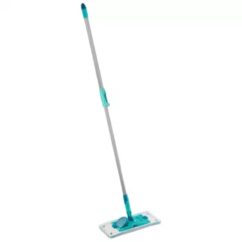 Cepillo de suelo PowerClean M LEIFHEIT con mango telescópico, 33 cm, verde/gris