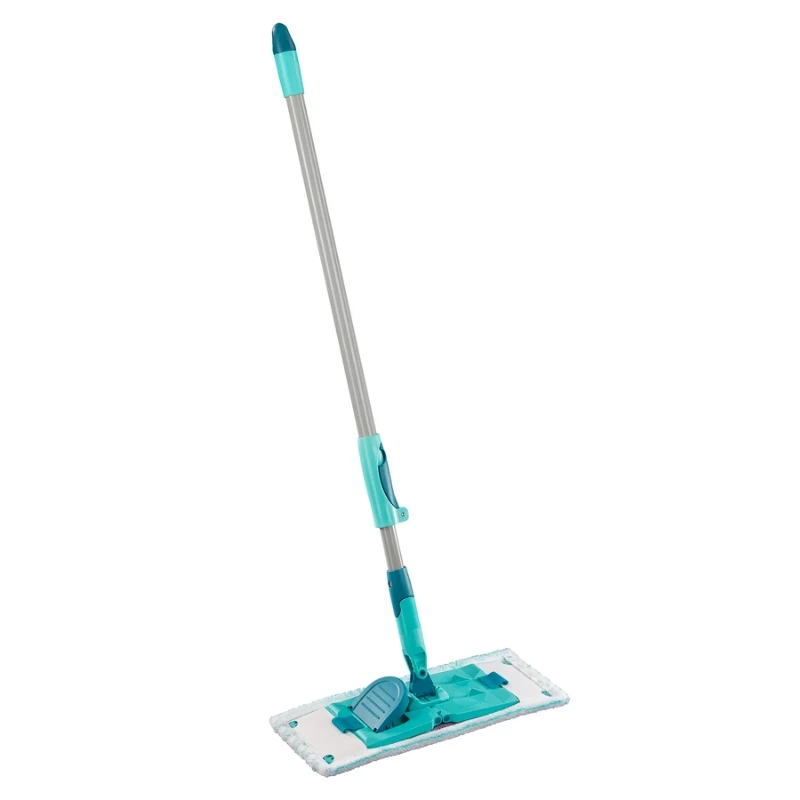 Cepillo de suelo PowerClean M LEIFHEIT con mango telescópico, 33 cm, verde/gris