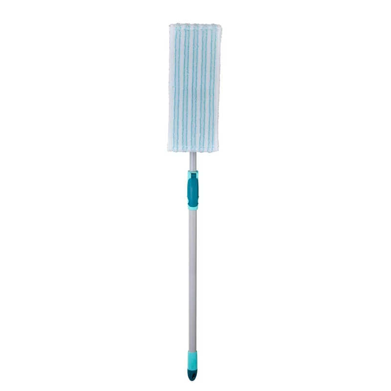 Cepillo de suelo PowerClean M LEIFHEIT con mango telescópico, 33 cm, verde/gris